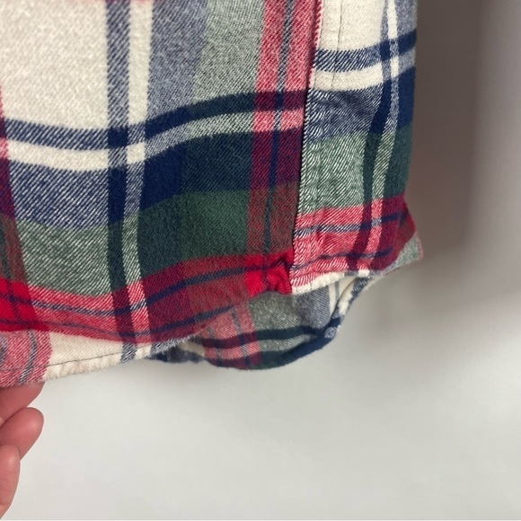 Lands' End Men's Flannel Button Up Plaid Shirt Standard Fit 100% Cotton Soft L - Picture 7 of 13